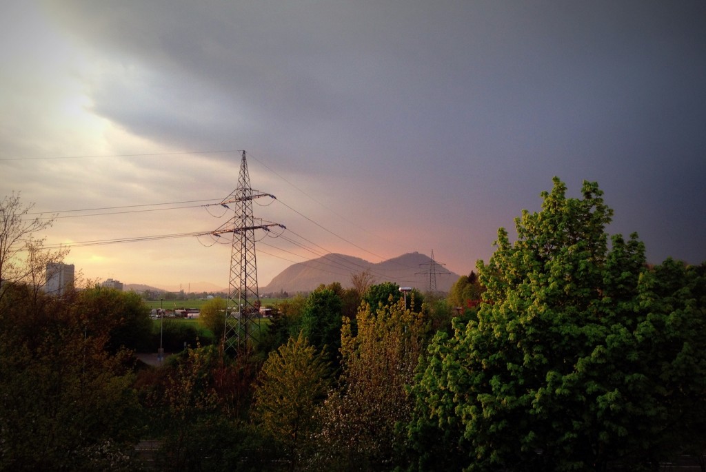 Vue de Šmarna Gora depuis Litostrojska