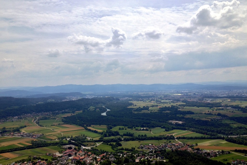 Vue depuis Šmarna Gora sur les alentours de Ljubljana