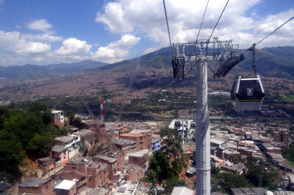 Comunas et métro câble de Medellin Antioquia Colombie