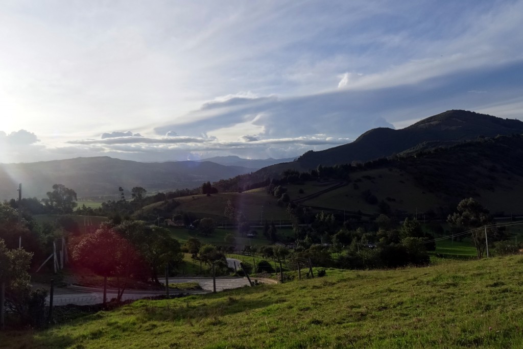 Paysage dans les alentours de Bogota en Colombie