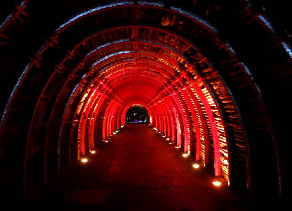 Tunnel et entrée de la Cathédrale de Sel de Zipaquira en Colombie