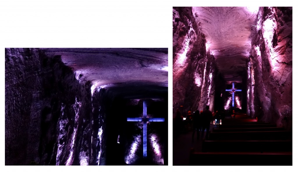 Grande croix dans la Cathédrale de Sel de Zipaquira en Colombie