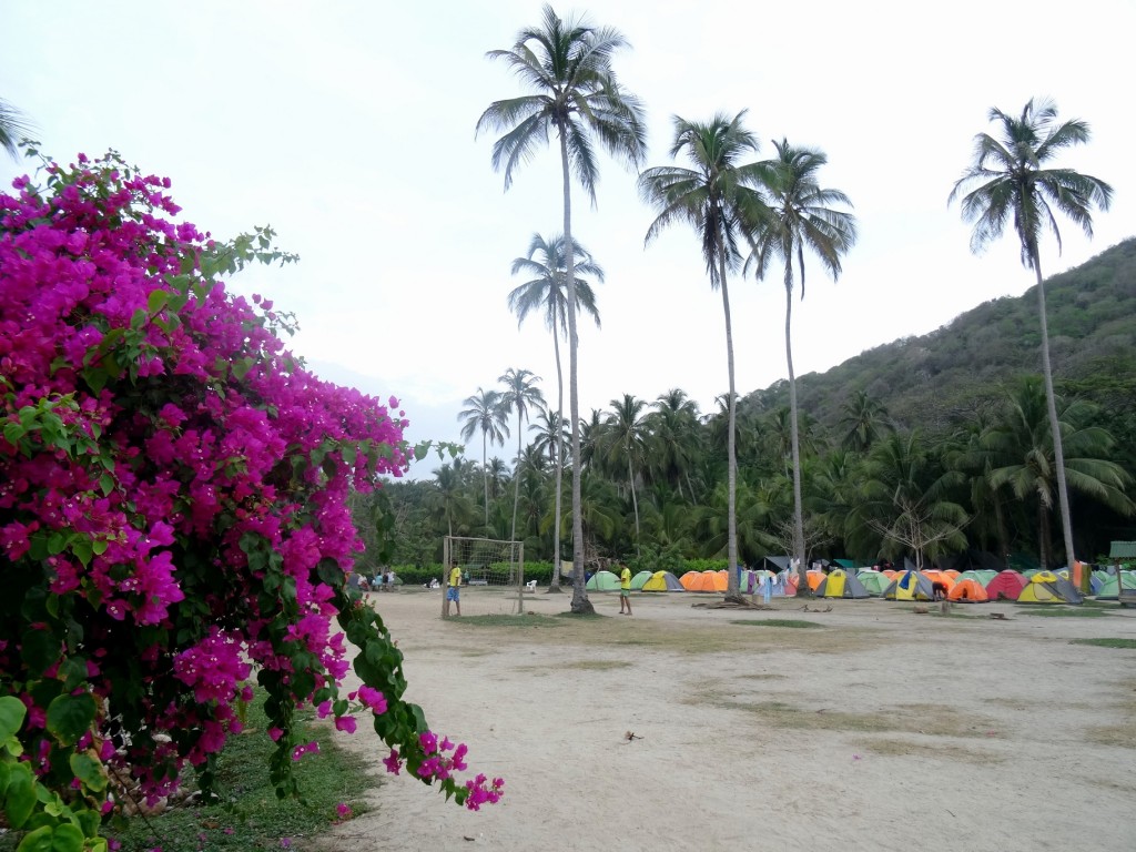 Camping et terrain de football à Cabo San Juan Tayrona en Colombie