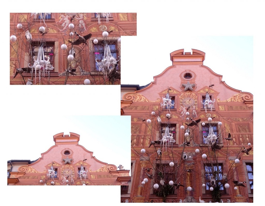 Façade décorée pour le marché de Noël de Strasbourg