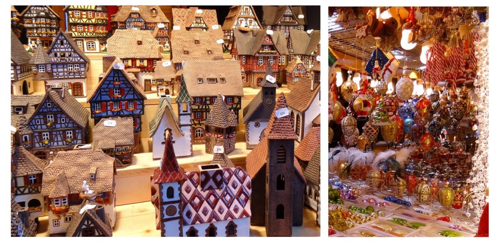 Petites maisons et décorations de Noël à Strasbourg