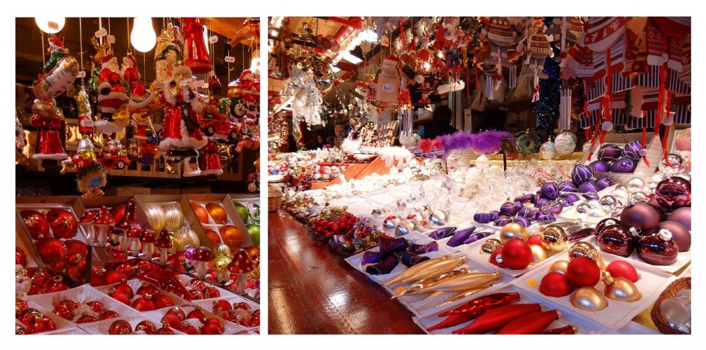 Décorations de Noël sur le marché à strasbourg