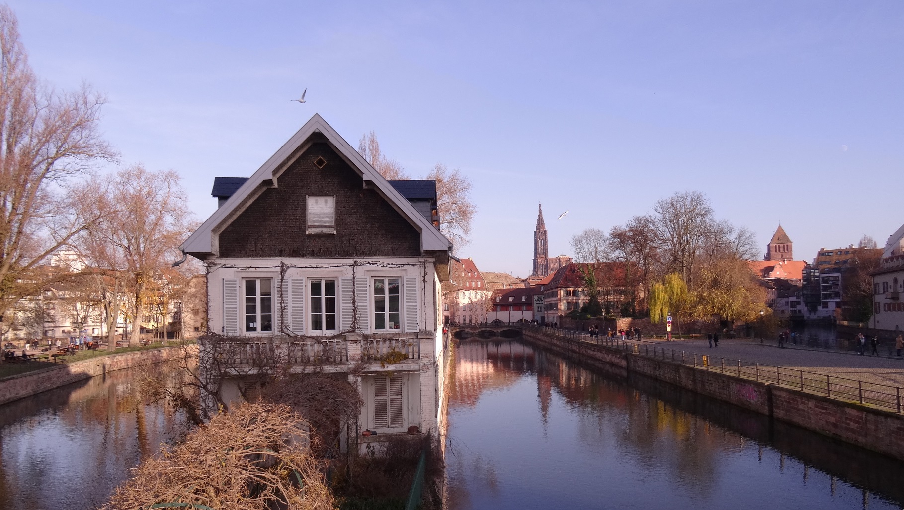 Canal dans la Petite France à Strasbourg - Pont couverts