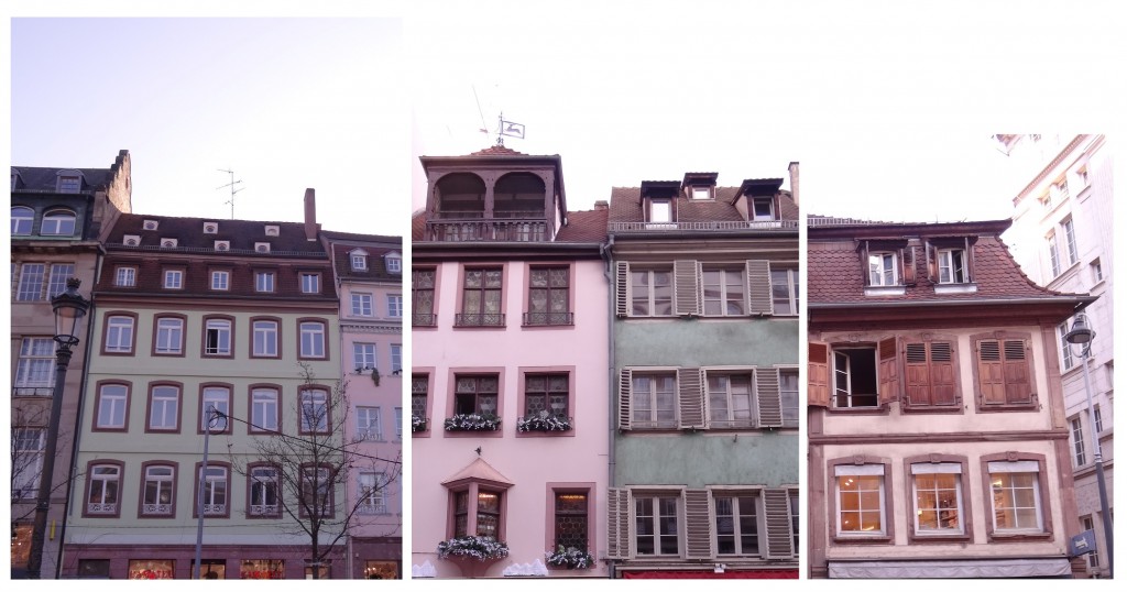 Jolies maisons colorées dans les rues de Strasbourg