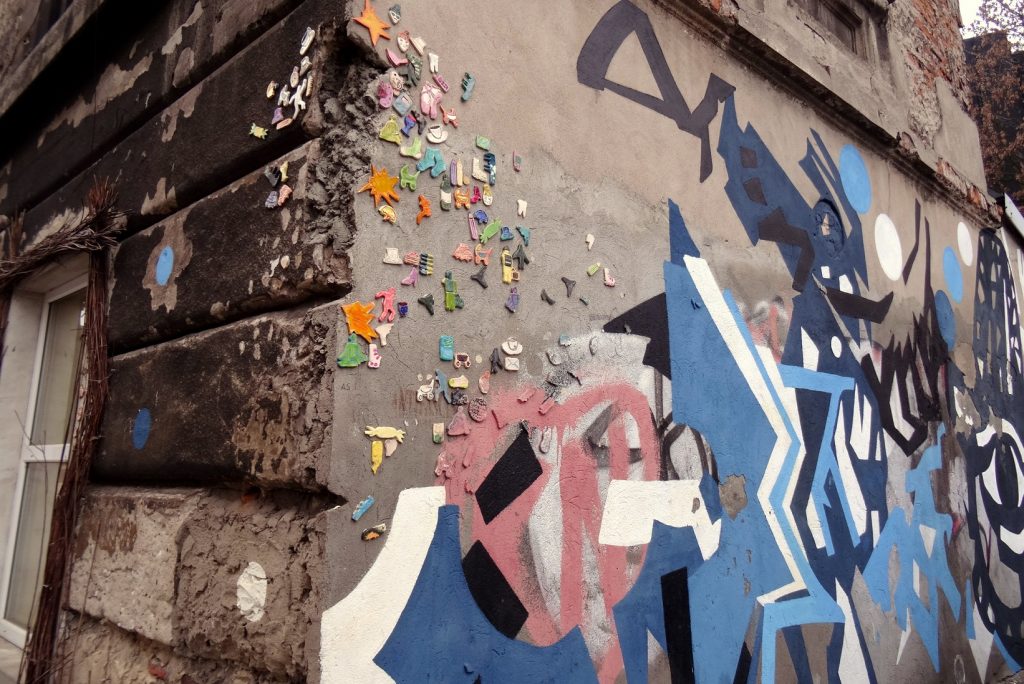 Street art dans le quartier juif de Cracovie