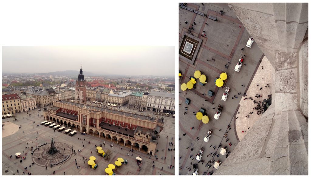 Vue sur le centre ville de Cracovie