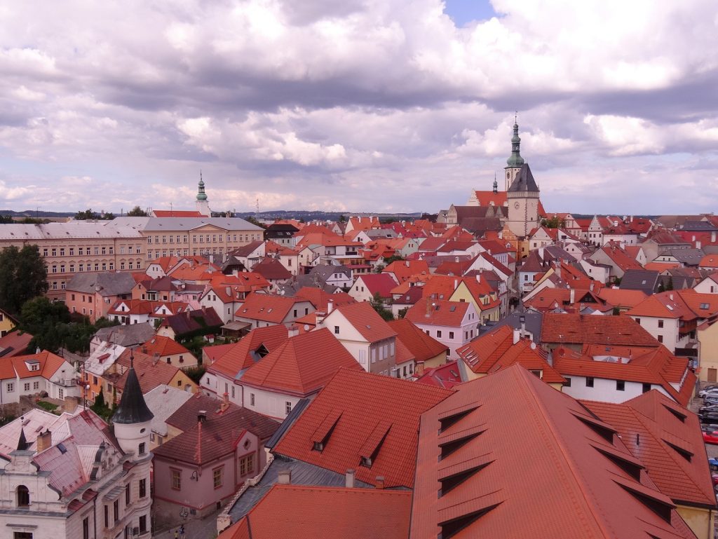 Vue depuis le château de Kotnov à Tabor