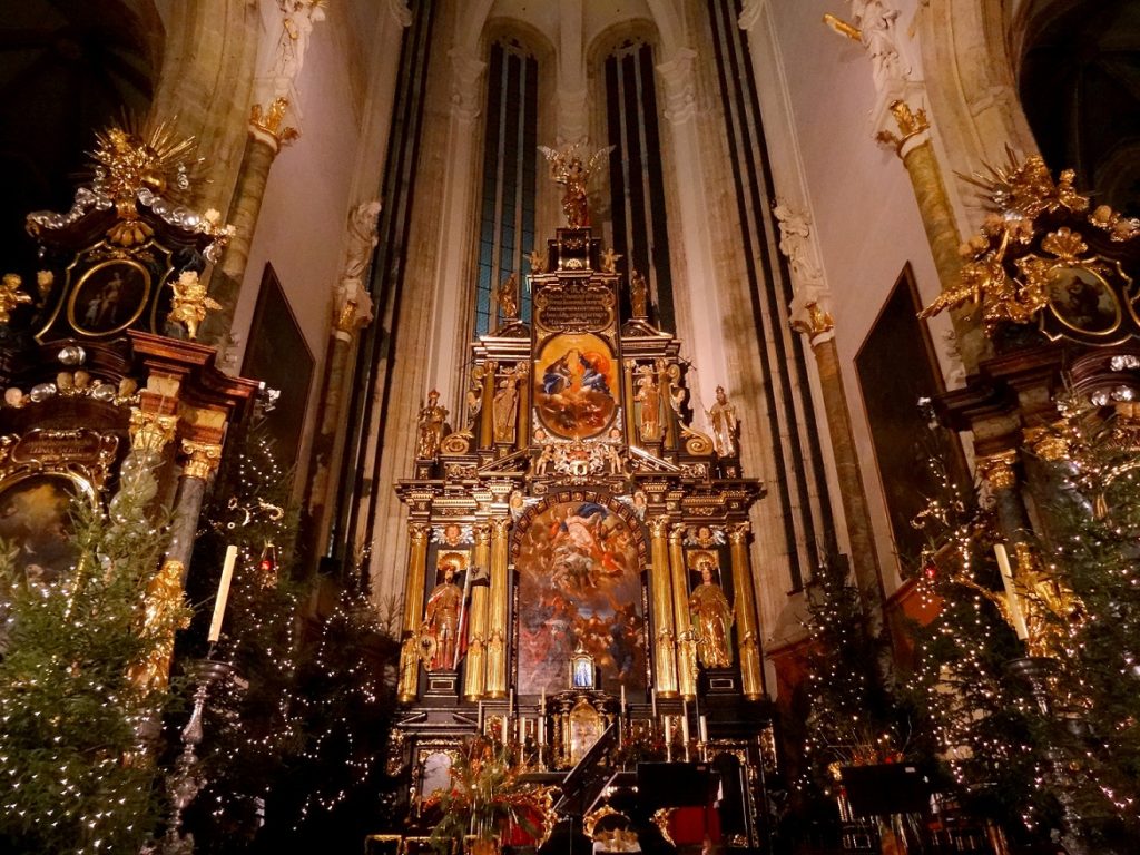 Concert du nouvel an dans l'église de Notre-Dame de Týn à Prague en République Tchèque