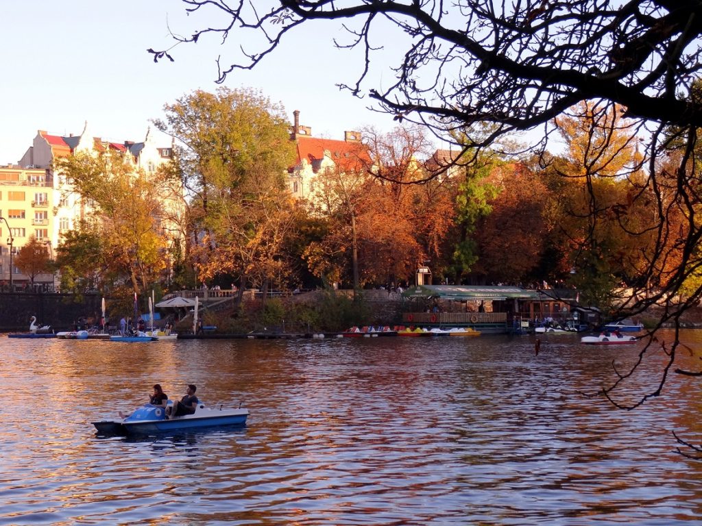 Pédalo sur la Vltava