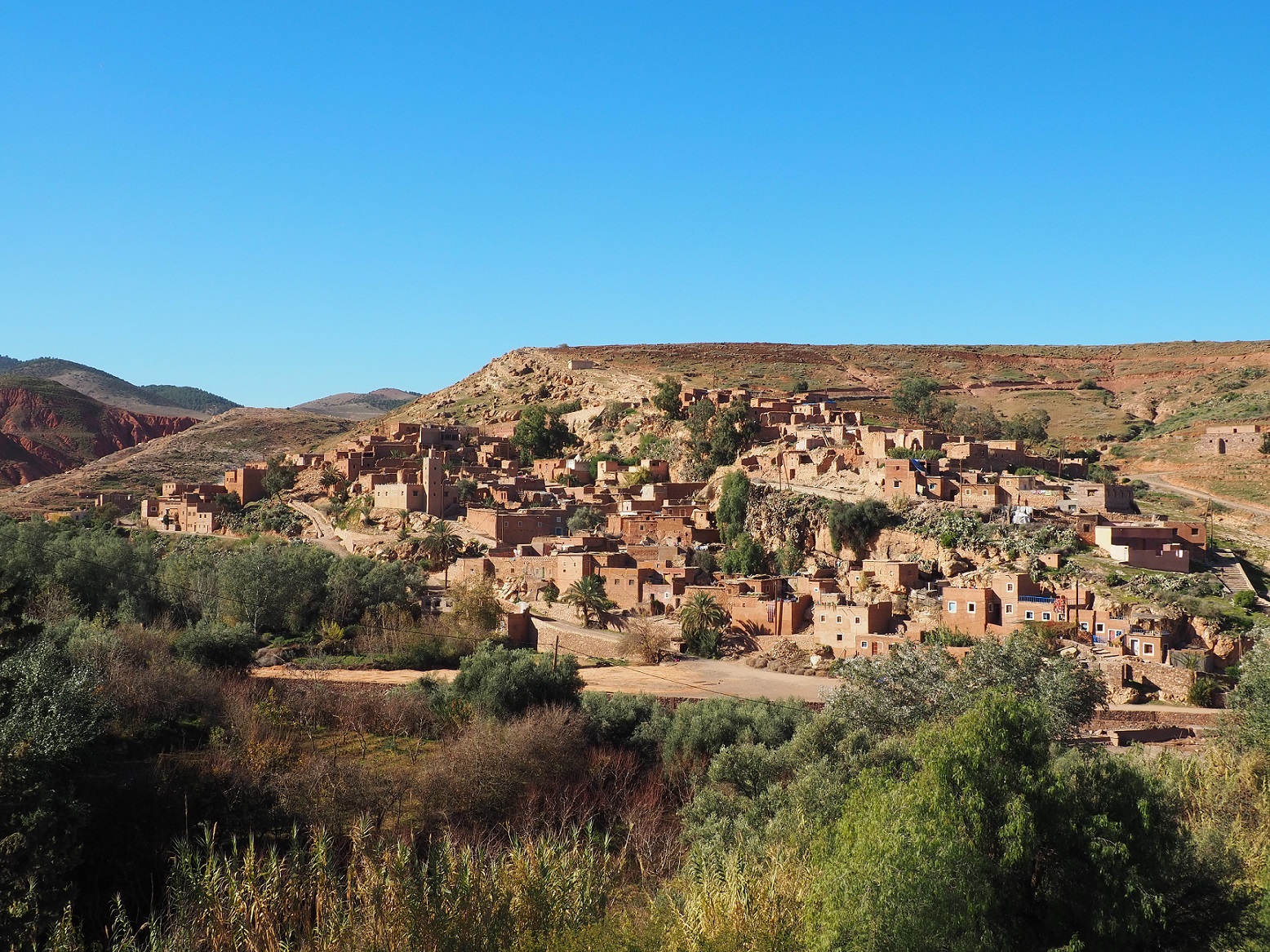Village berbère de Tahnaout au Maroc non loin de Marrakech