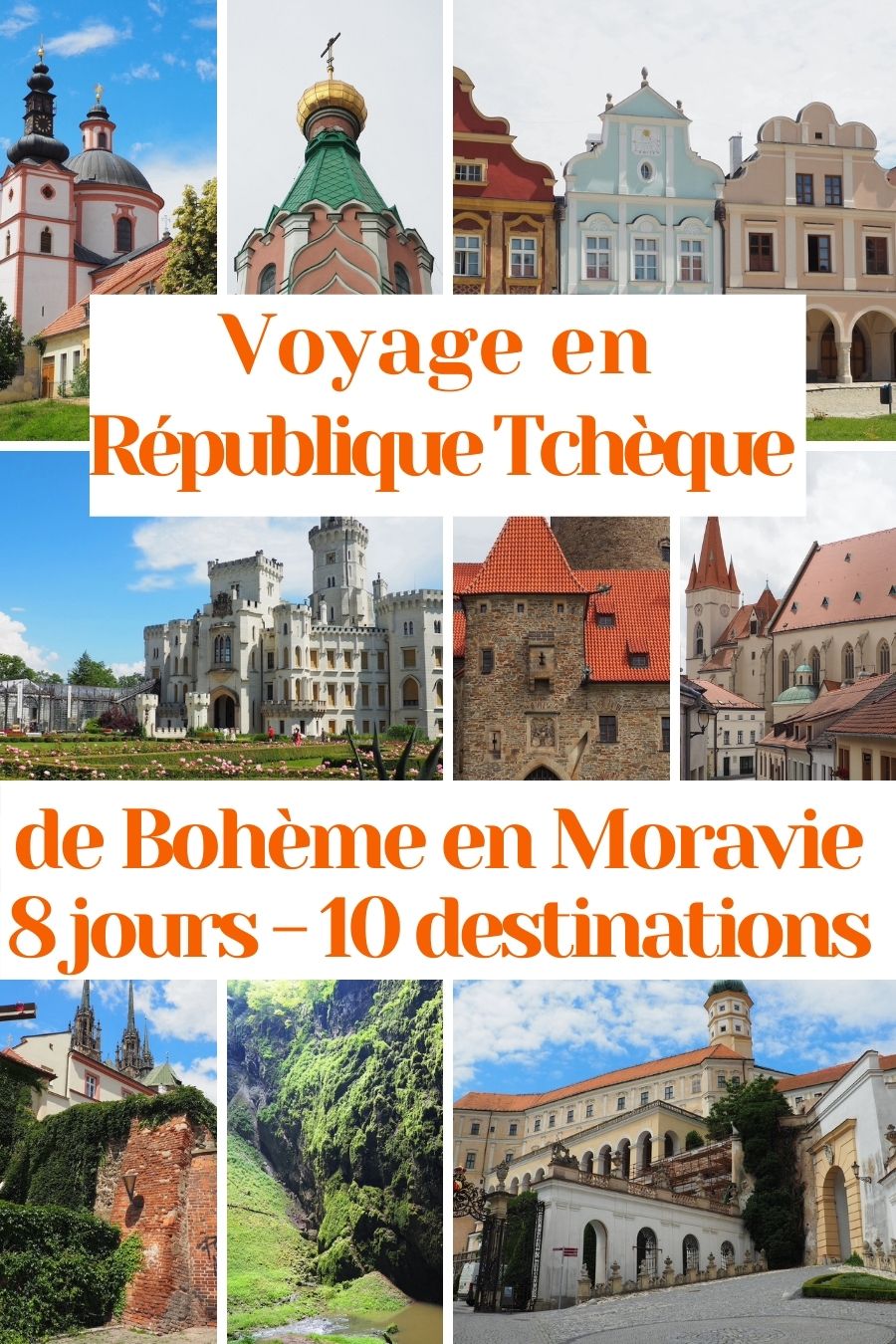 Liste des lieux à visiter en Moravie et en Bohème pour une semaine de voyage en République Tchèque: villes, châteaux et merveilles naturelles