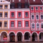 Façades colorées à Liberec en République Tchèque